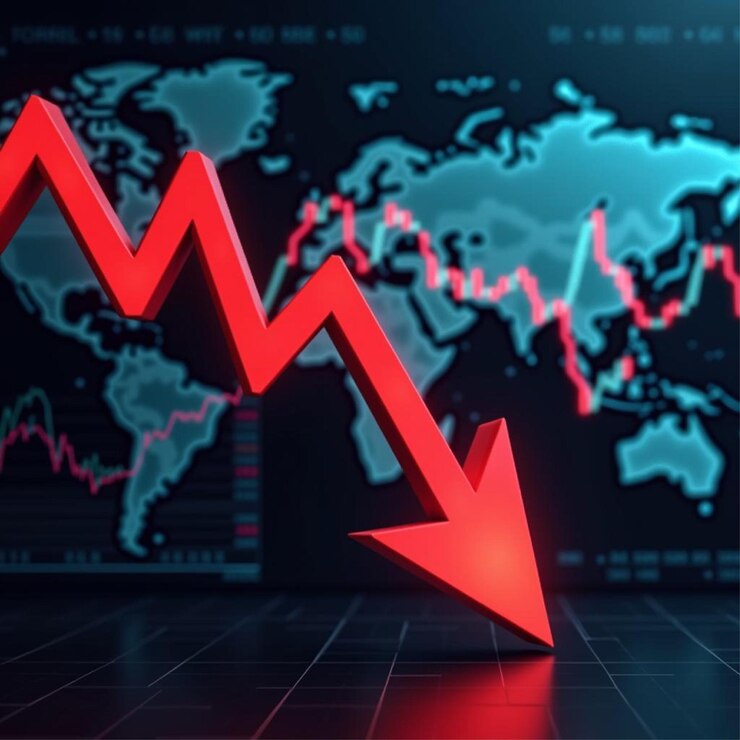 El declive del mercado financiero mundial y la flecha roja