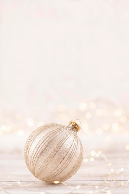 Decoração aconchegante de Natal e ano novo, fundo de bokeh.