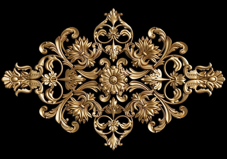 Decoração clássica ornamento isolada