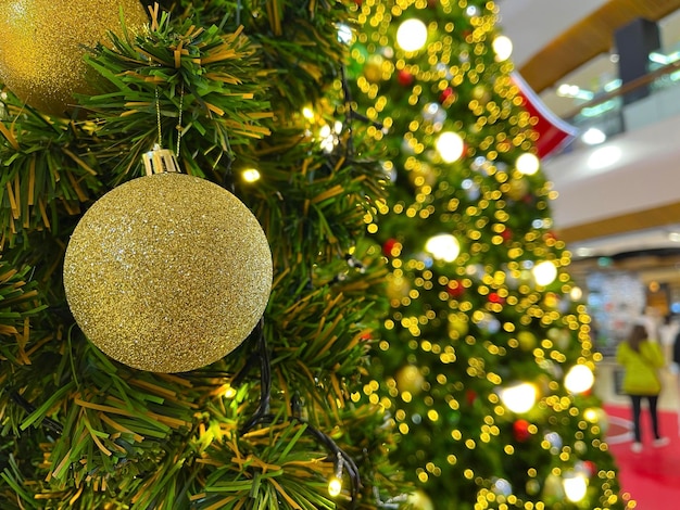 Decoração da árvore de bola de natal Fundo de natal