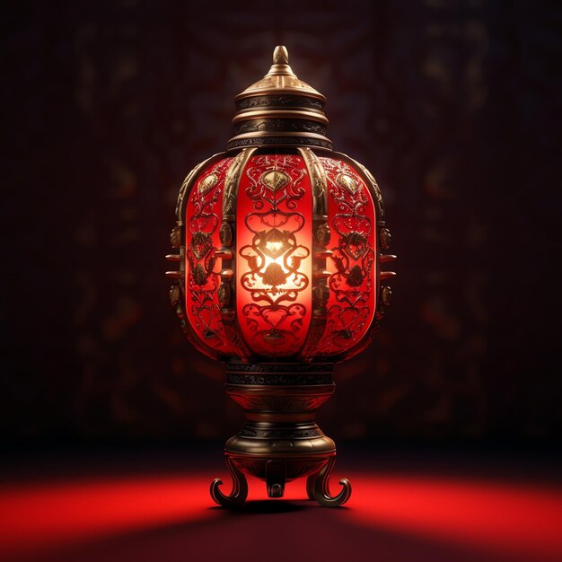 Foto decoração de ano novo chinês com lanternas tradicionais ou flores de sakura conceito de ano novo lunar
