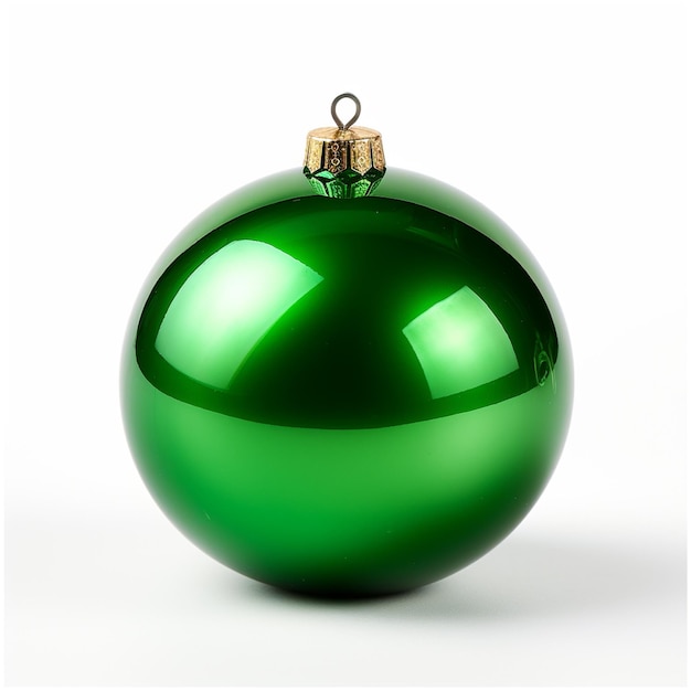 decoração de bola de natal verde feliz ano novo