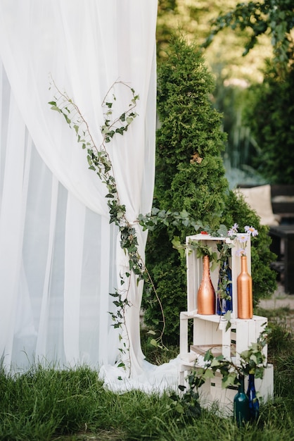 Decoração de casamento com elementos naturais