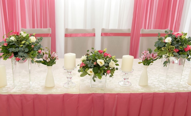 Decoração de casamento na cor rosa