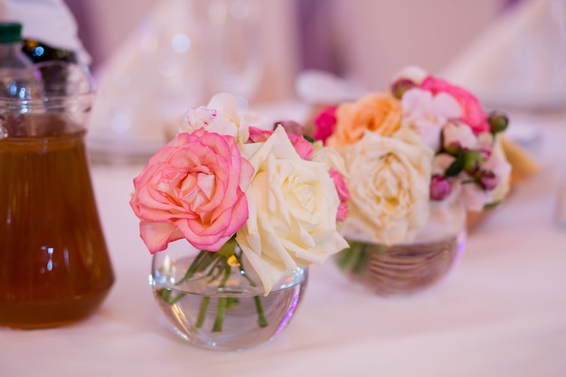 Decoração de casamento na mesa