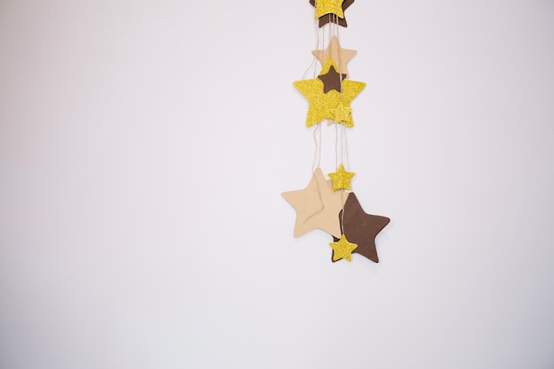 Decoração de estrelas na parede