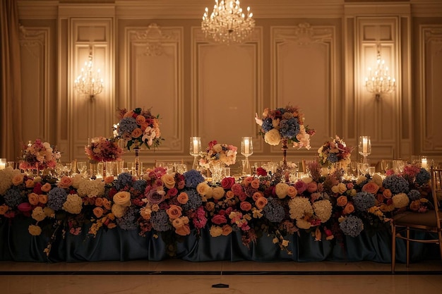 Decoração de flores de casamento