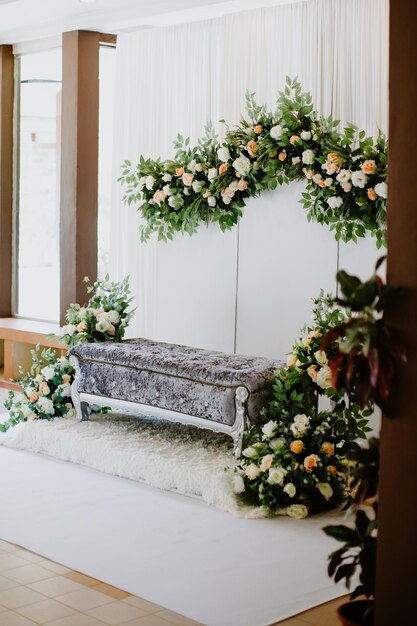 Decoração de flores no casamento da Malásia