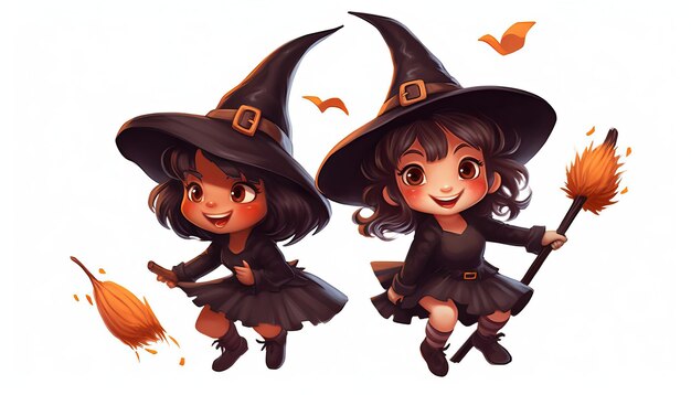 Foto decoração de halloween clipart em fundo branco isolado