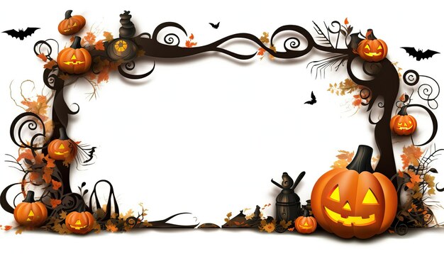 Decoração de Halloween clipart em fundo branco isolado