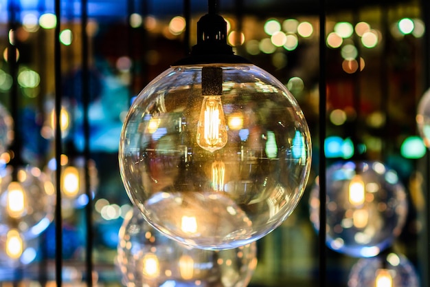 decoração de lâmpada retrô Edison