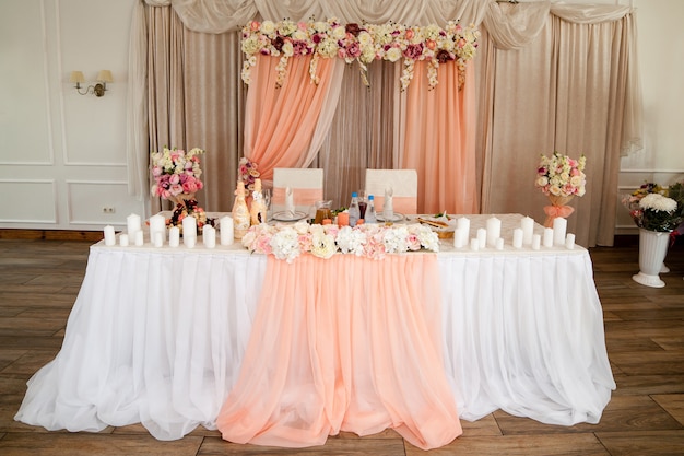 Decoração de mesa de casamento