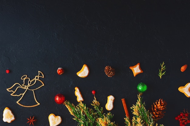 Decoração de natal com biscoitos de gengibre