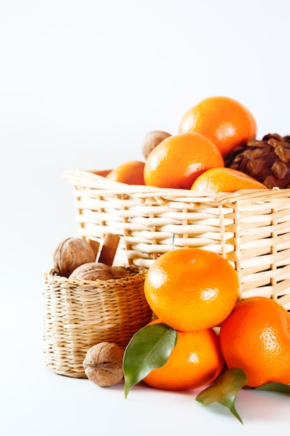 Decoração de Natal com tangerinas