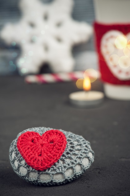 Decoração de natal crochet stone