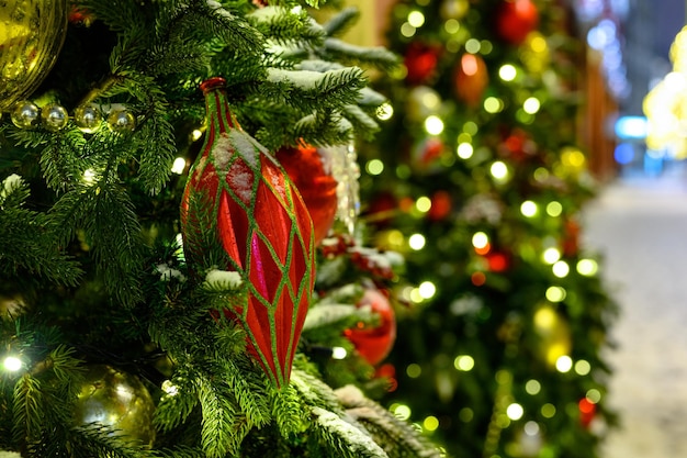 Decoração de Natal das ruas A tempestade de neve