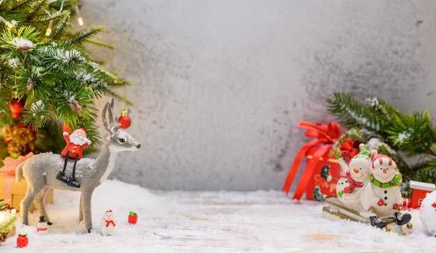 Decoração de Natal em casa. Celebração de Natal e ano novo nas férias de inverno.