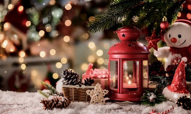 Decoração de Natal em casa. Celebração de Natal e Ano Novo para festa de férias.