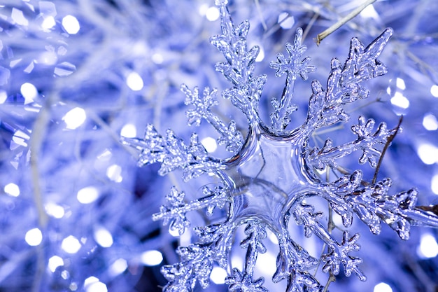 Decoração de Natal em forma de floco de neve