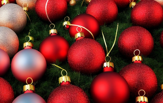 Decoração de natal na neve com luzes de natal