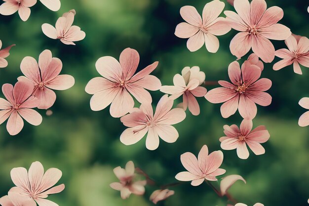 Decoração de padrão sem costura de fundo de flores