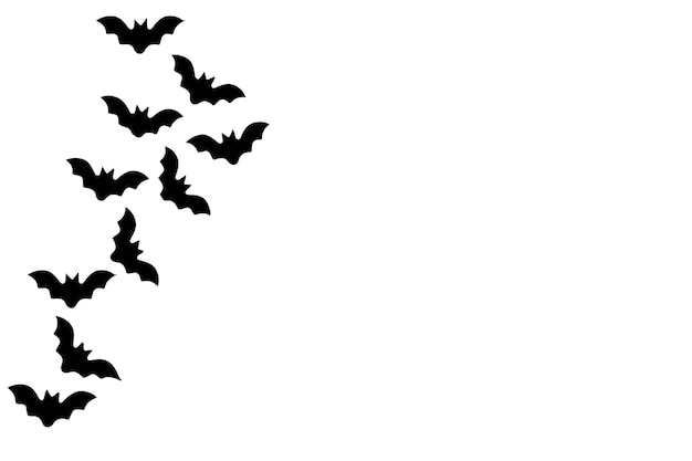 Foto decoração de papel de halloween em fundo branco. conceito de dia das bruxas. postura plana, vista superior