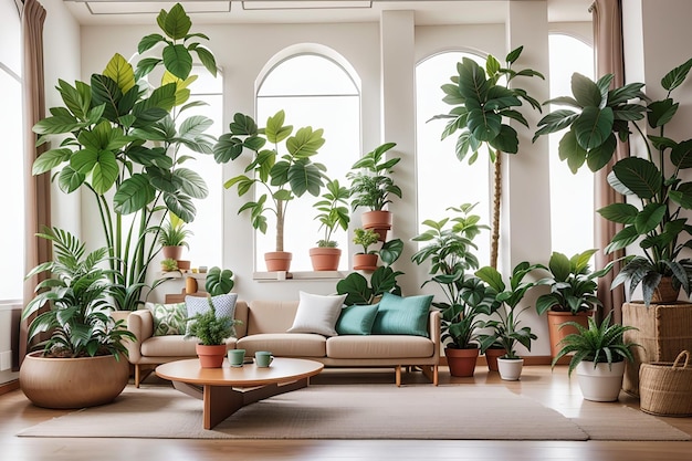 Decoração de plantas bonitas e modernas