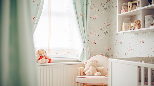 Decoração de quarto de bebê e inspiração de design de interiores na casa de campo inglesa
