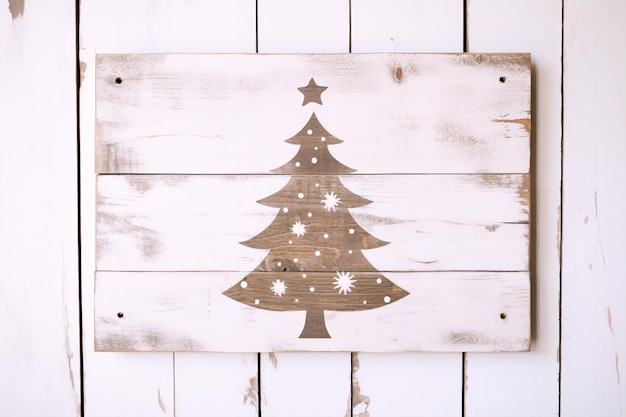 Decoração de sinal de madeira de Natal com charme de férias rústico