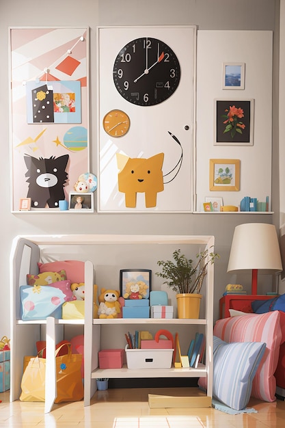 Foto decoração do quarto do bebé equipamento infantil arte de parede do berçário