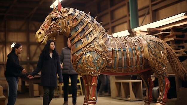 Foto decoração equestre de alta definição imagem fotográfica criativa