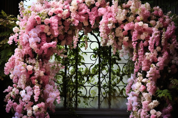 Decoração floral de casamento fresca