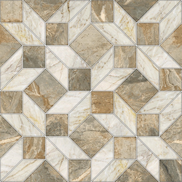 Decoração geométrica com textura de mármore