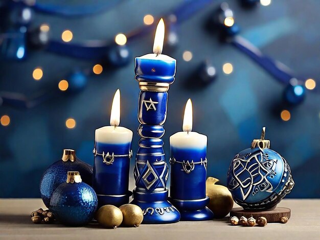 Decoração grátis de Hanukkah com velas