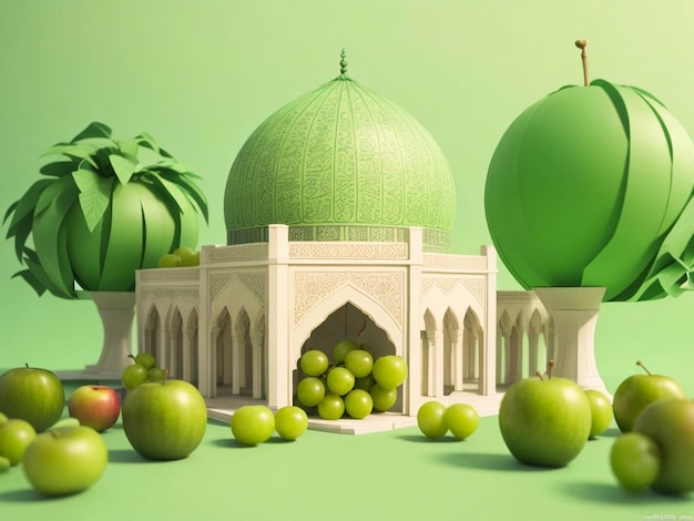 Foto decoração islâmica mesquita ai imagem gerada