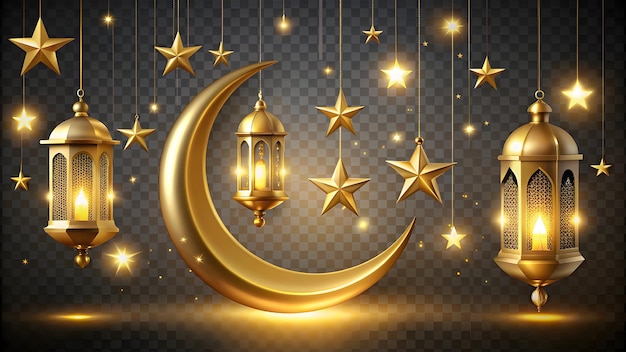 decoração luxuosa e elegante para ramadan kareem