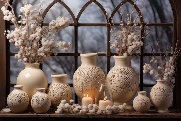 decoração simples de vitrine em ideias de inspiração para tema de inverno