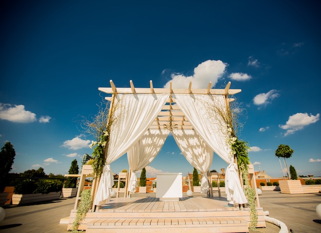 Decoración de boda al aire libre