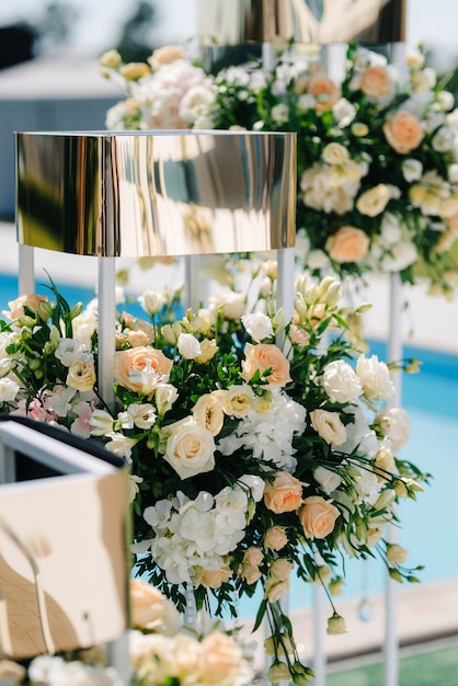 Decoración de boda con elementos naturales.