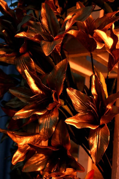 Foto decoración de la boda flores de oro