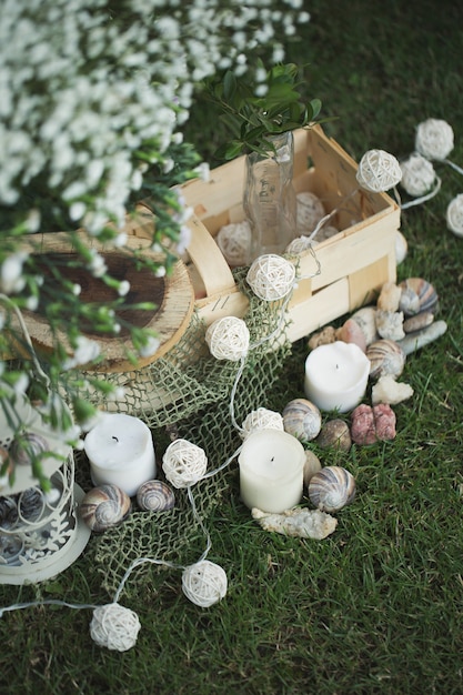 Decoración de boda rústica