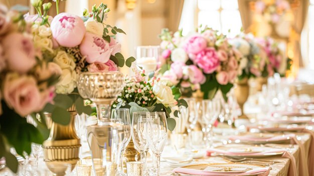 Decoración de bodas con peonías decoración floral y celebración de eventos flores de peonía y ceremonia de bodas en el jardín estilo campo inglés