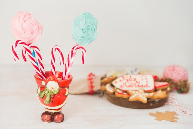 Decoración de casa para Navidad de cerca