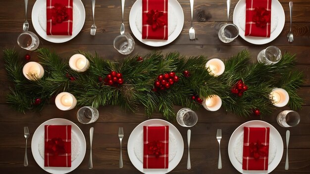 Foto decoración para la cena de navidad