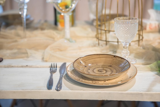 Decoración de los centros de mesa de una boda