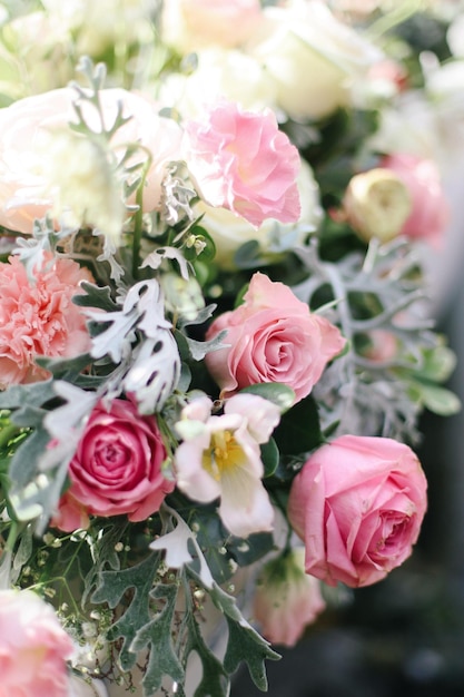 Decoración y decoración de bodas y ambiente de boda Elegante y hermoso.