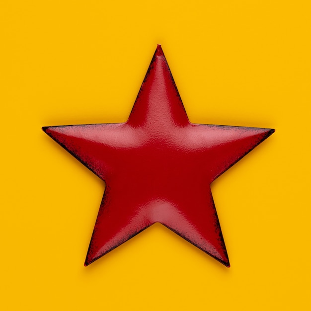 Decoración de estrella de Navidad en color amarillo.