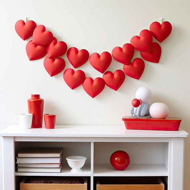 Foto una decoración para la fecha del día de san valentín el día de san valentine la semana de san valentin