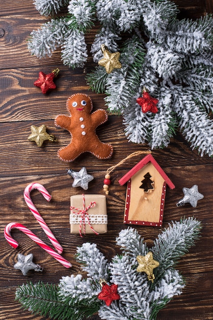 Decoración festiva de navidad o año nuevo