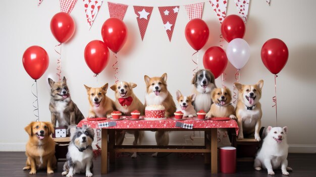 Decoración para una fiesta de cumpleaños de Pup39s